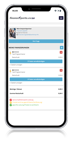 Finanzexperte App - Übersicht