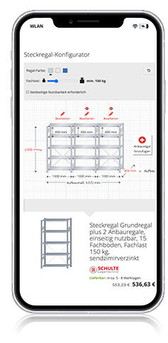 Fachbodenregal Konfigurator